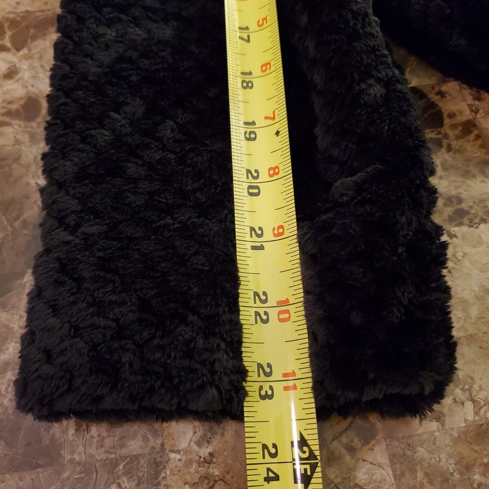 Anne Klein sz L black textured fleece jacket cozy classic warm elevated basic - Picture 9 of 13